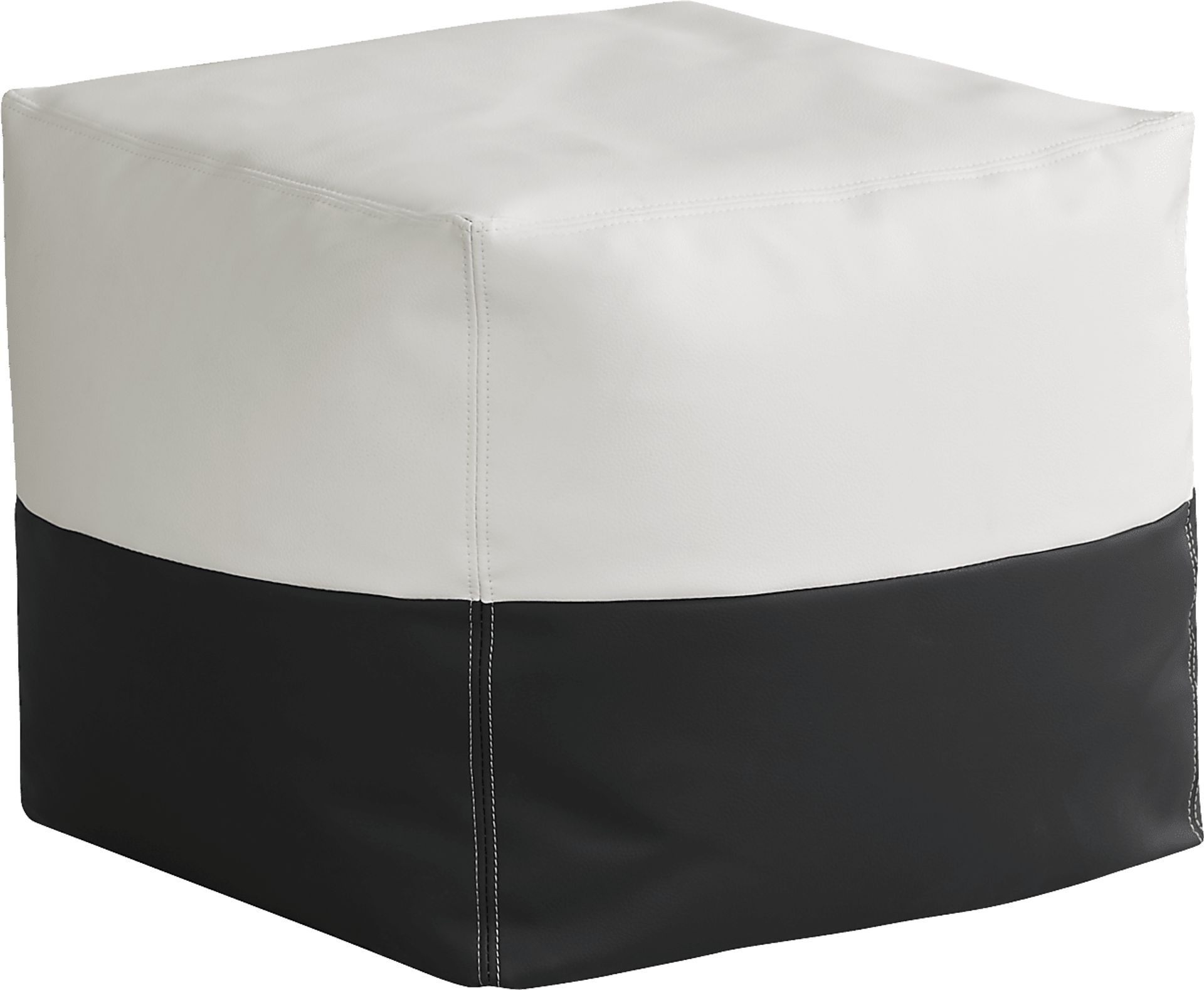 Pall Black Outdoor Pouf Ottoman - Image 1