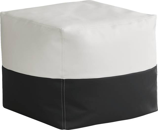 Pall Black Outdoor Pouf Ottoman - Thumbnail - Image 1