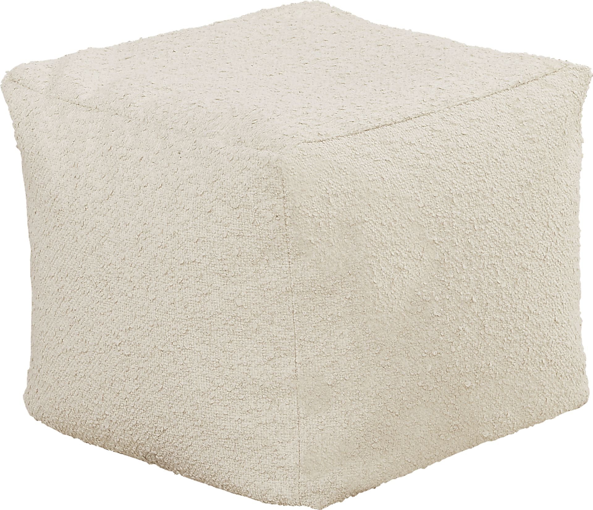 Pall Ivory Outdoor Pouf - Image 1