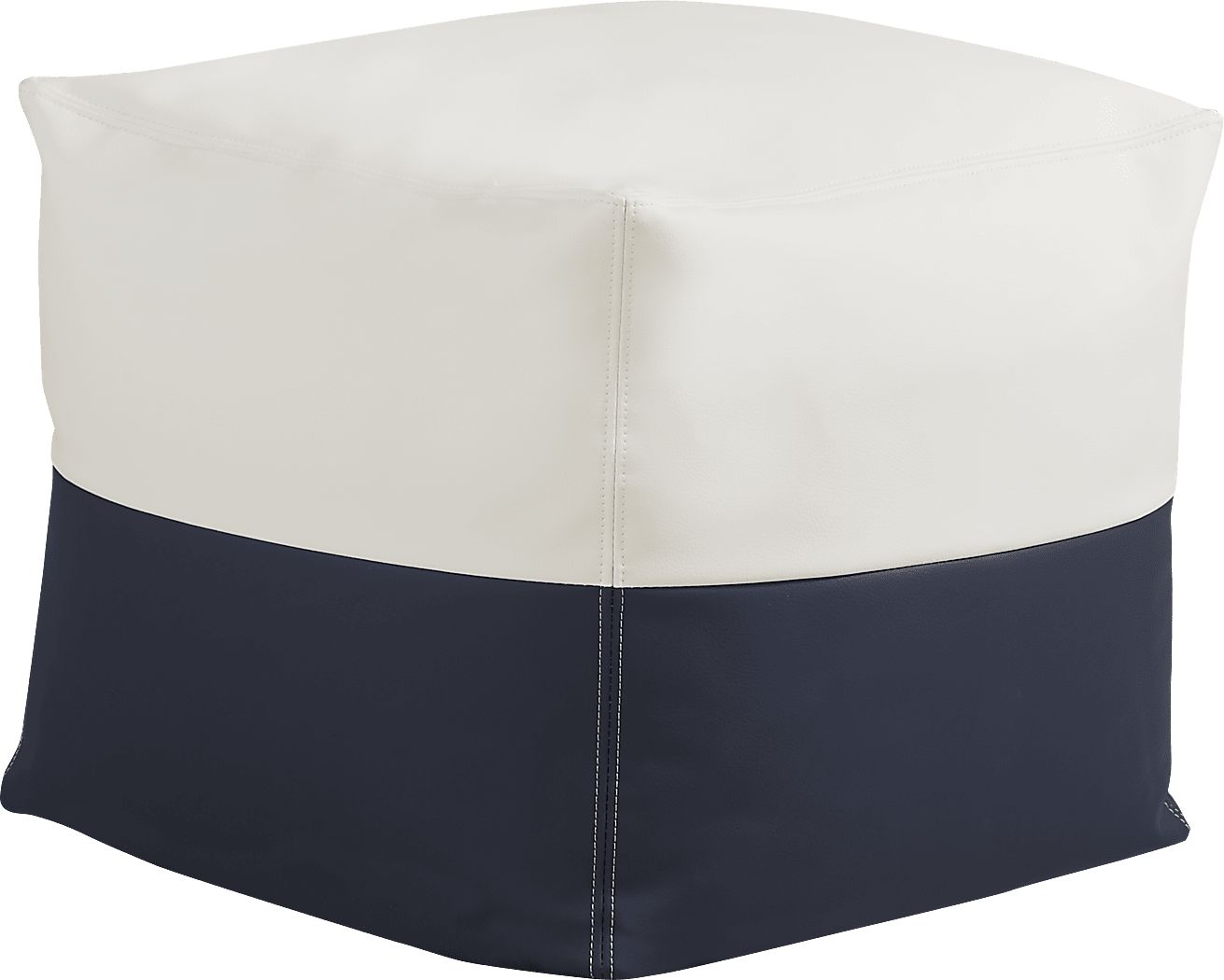 Pall Navy Outdoor Pouf Ottoman