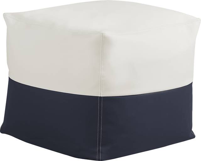Pall Navy Outdoor Pouf Ottoman - Thumbnail - Image 1