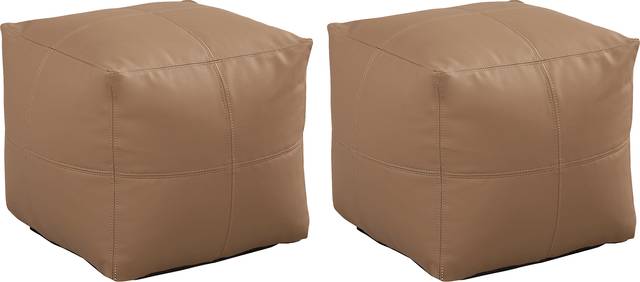 Pall Caramel Outdoor Poufs, Set of Two - Thumbnail - Image 1