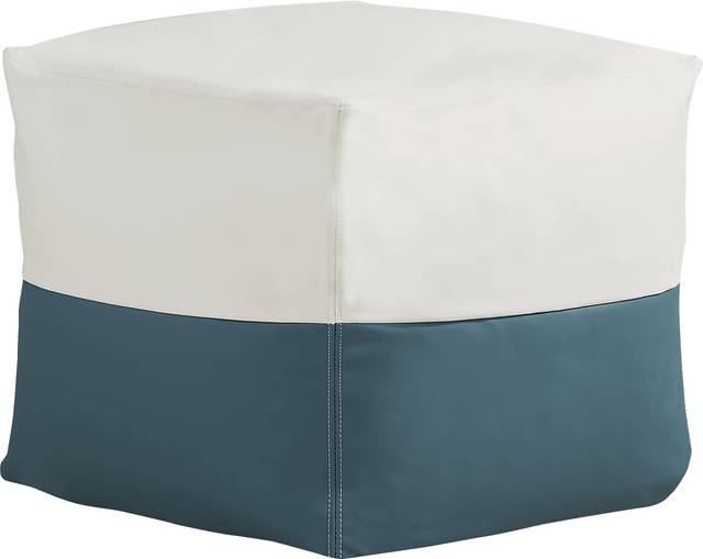 Pall Teal Outdoor Pouf Ottoman - Thumbnail - Image 1