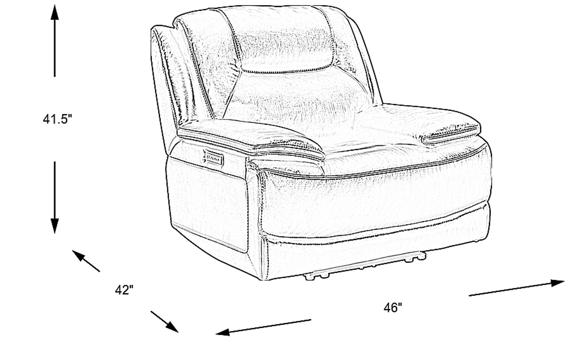 Dimension Image. Please refer to the Dimension Tab on this page for dimension details.