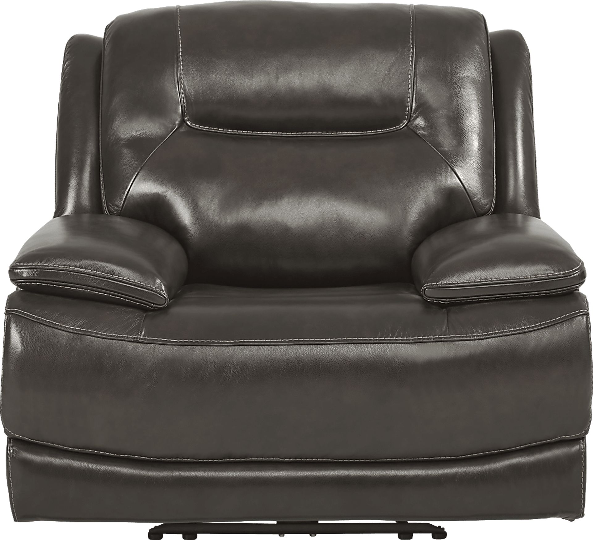Palladino Gray Leather Dual Power Recliner - Image 3