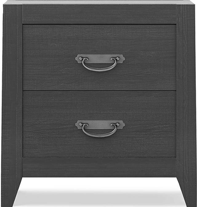 Palm Grove Black Nightstand - Thumbnail - Image 1
