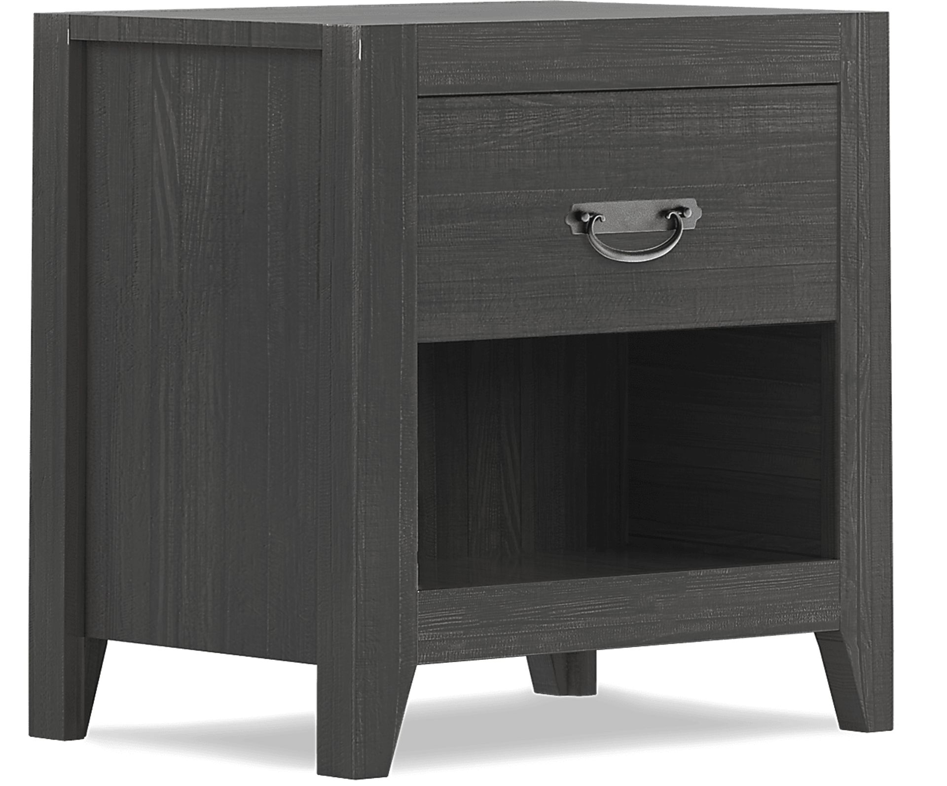 Palm Grove Black Open Nightstand - Image 2