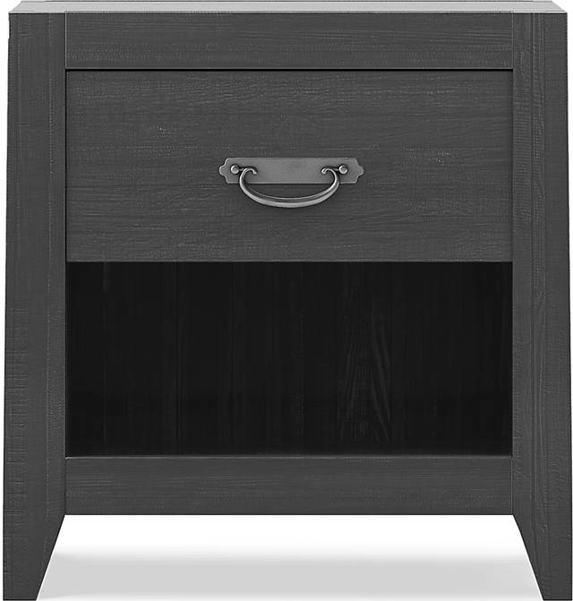 Palm Grove Black Open Nightstand - Thumbnail - Image 1