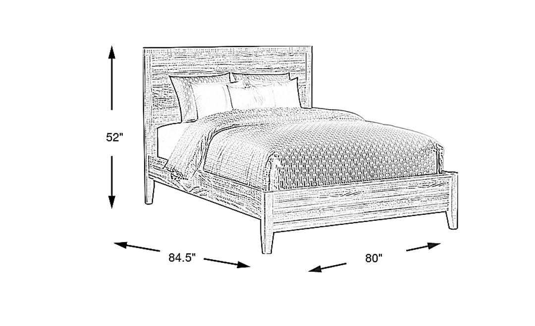 Palm Grove Brown 3 Pc King Panel Bed