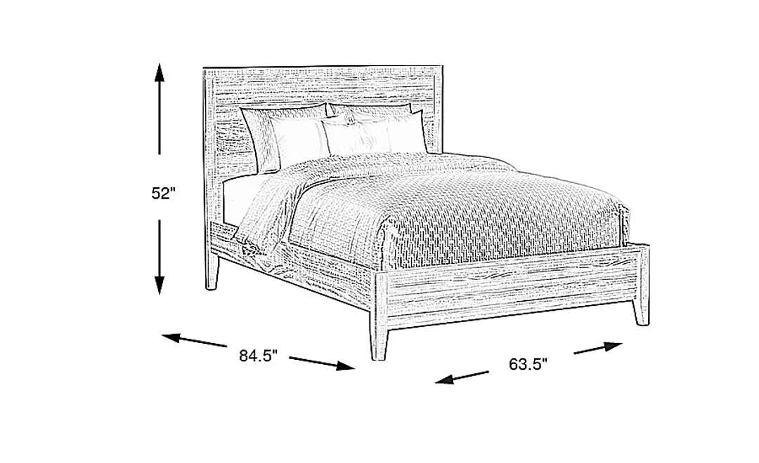 Palm Grove Brown 3 Pc Queen Panel Bed