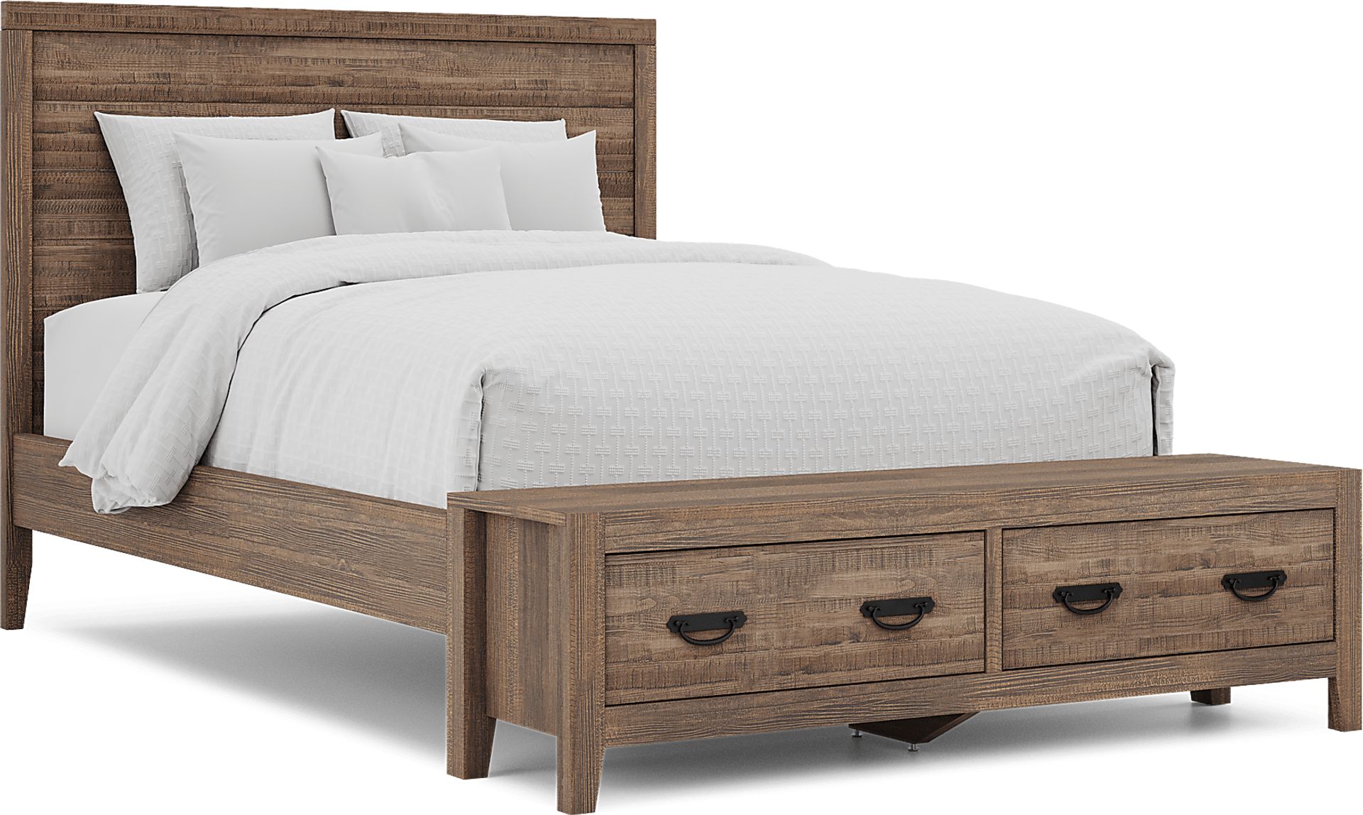 Palm Grove Brown 5 Pc Queen Storage Bedroom - Image 2