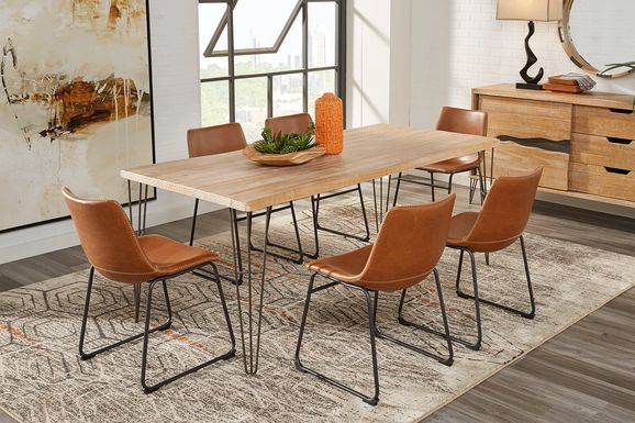 Palm Grove Brown 5 Pc Rectangle Dining Room with Brown Chairs