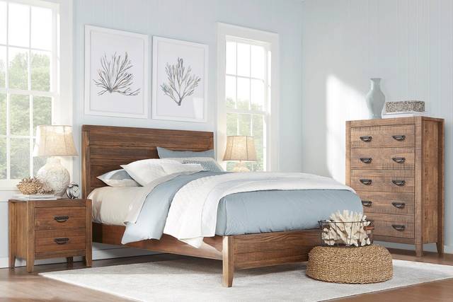 Palm Grove Brown 5 Pc King Panel Bedroom - Thumbnail - Image 1