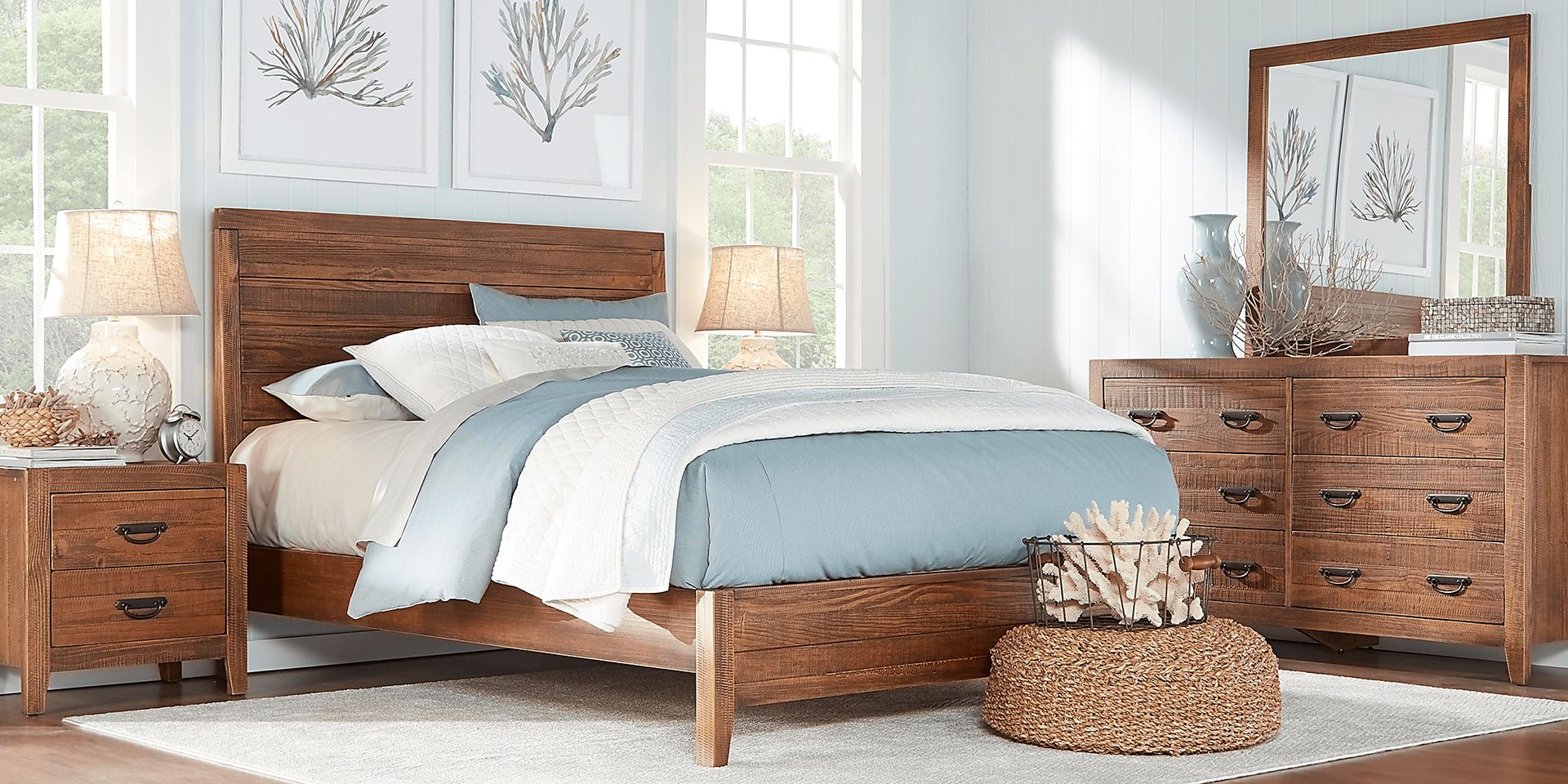 Palm Grove Light Brown Wood Open Nightstand Rooms to Go