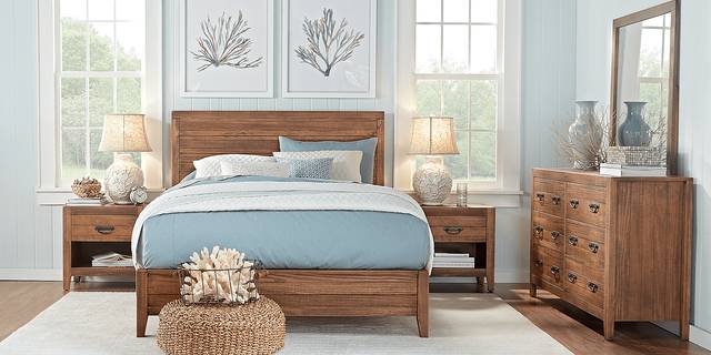 Palm Grove Brown 7 Pc King Panel Bedroom - Thumbnail - Image 2