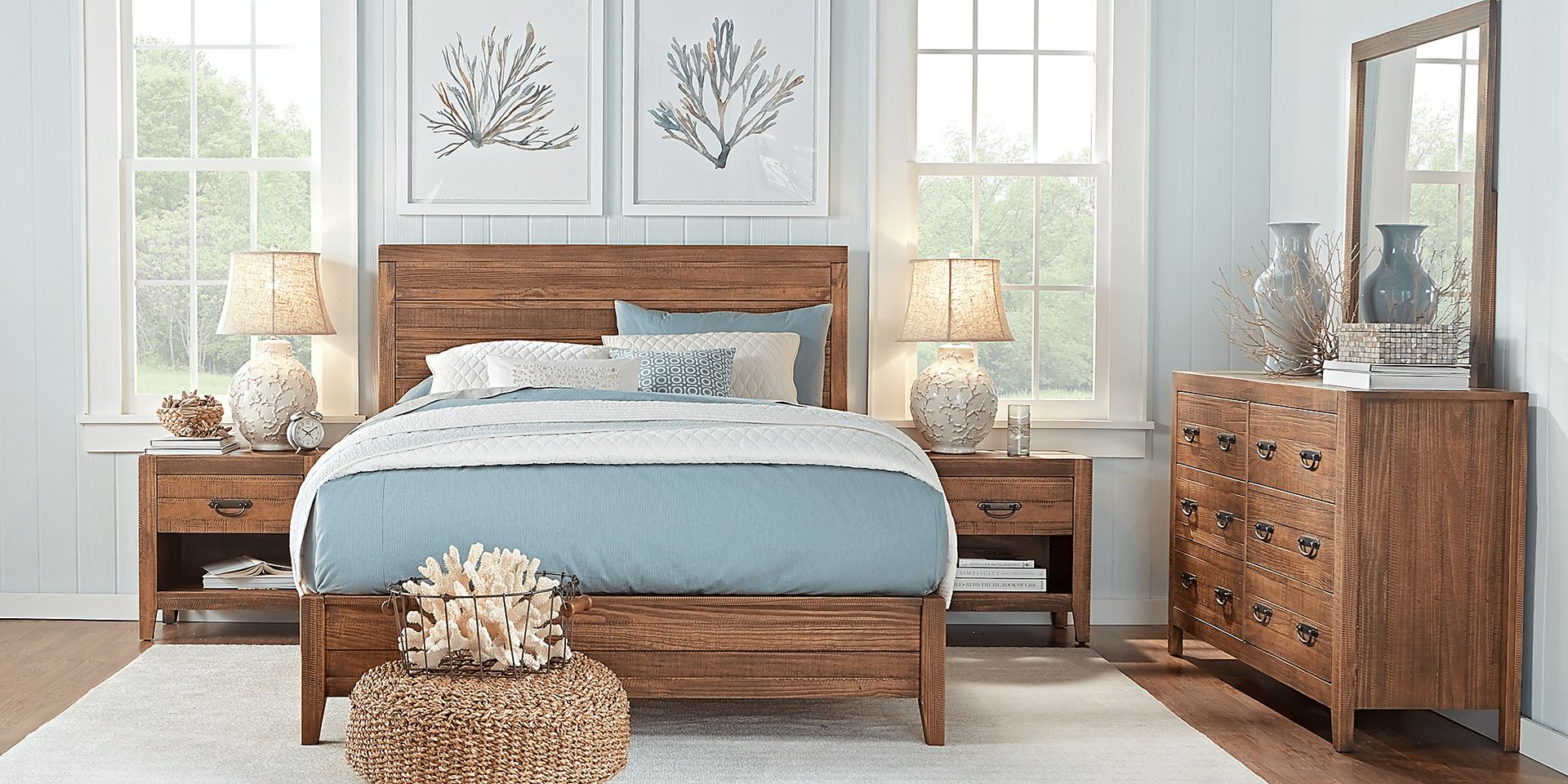 Palm Grove Brown 7 Pc King Panel Bedroom - Image 2