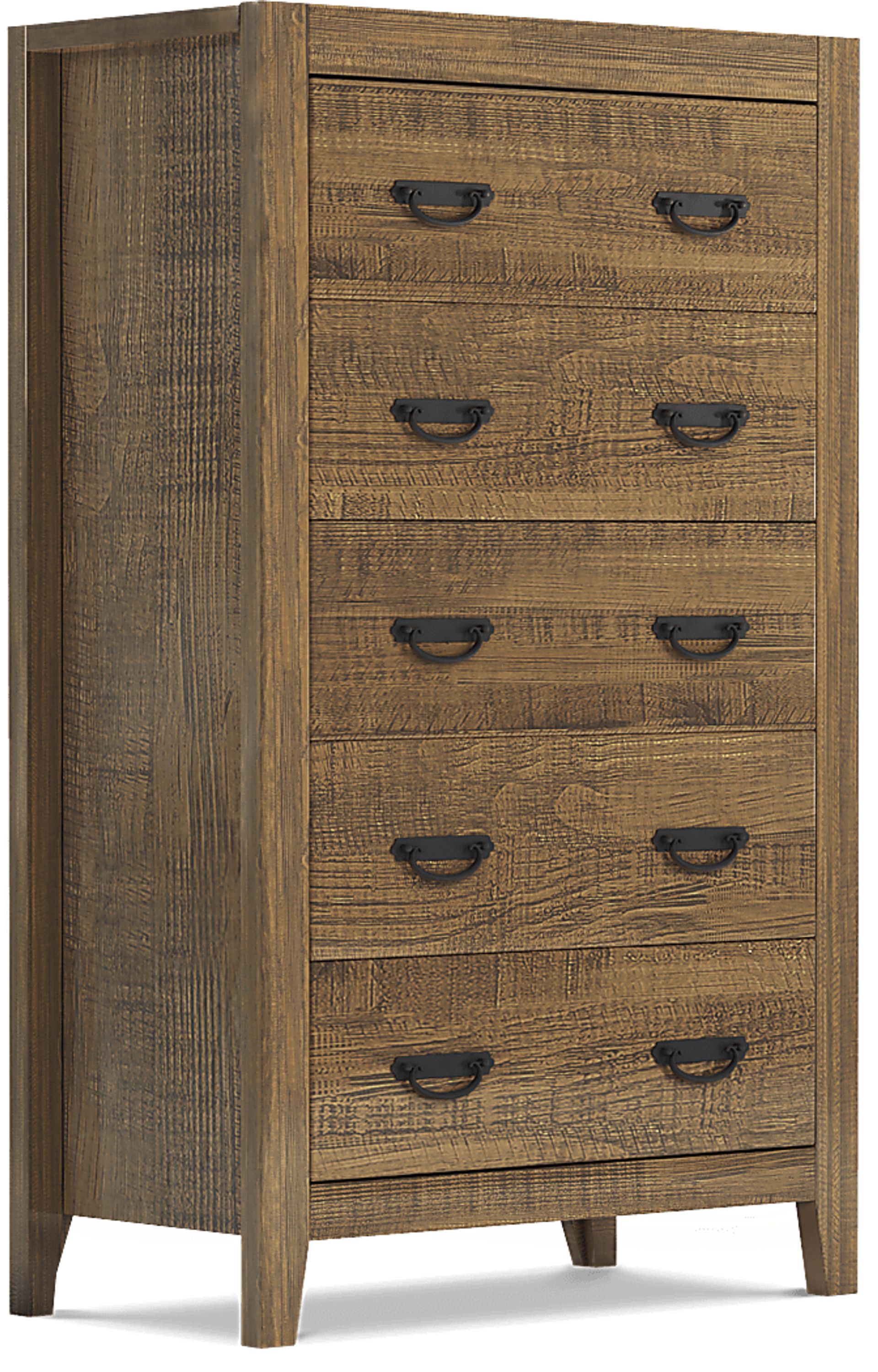 Palm Grove Brown 5 Pc Queen Bedroom - Image 5