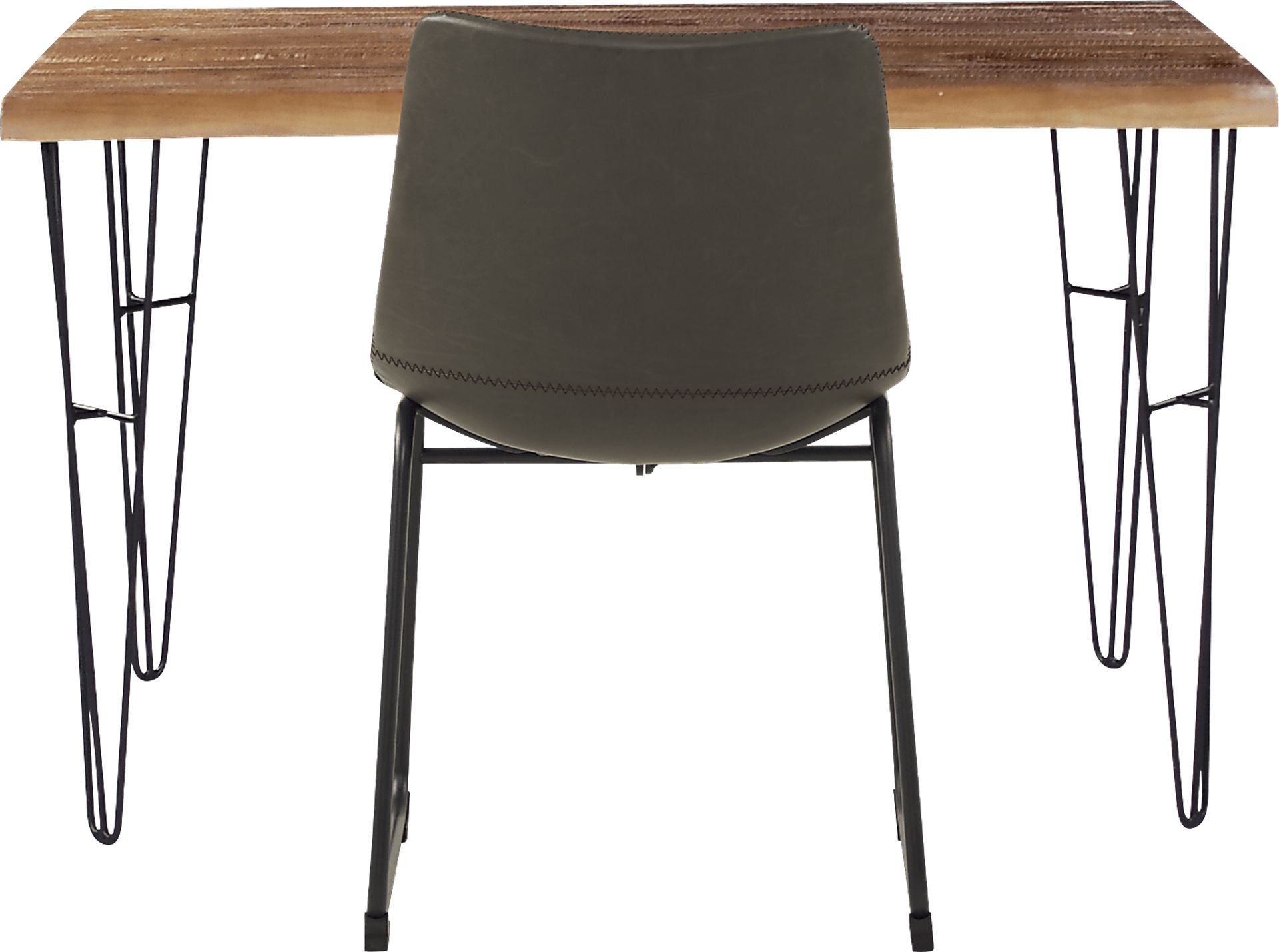 Palm Grove Brown Desk with Gray Chair - Image 2