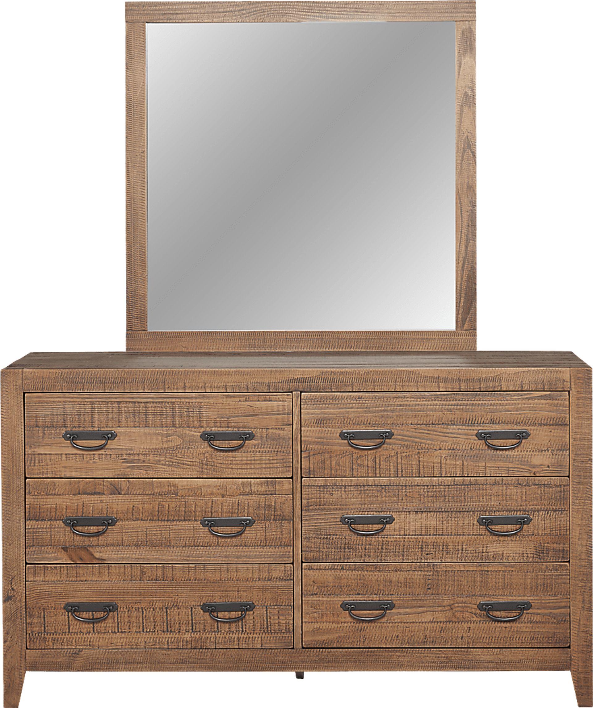 Palm Grove Brown Dresser with Mirror - Image 1