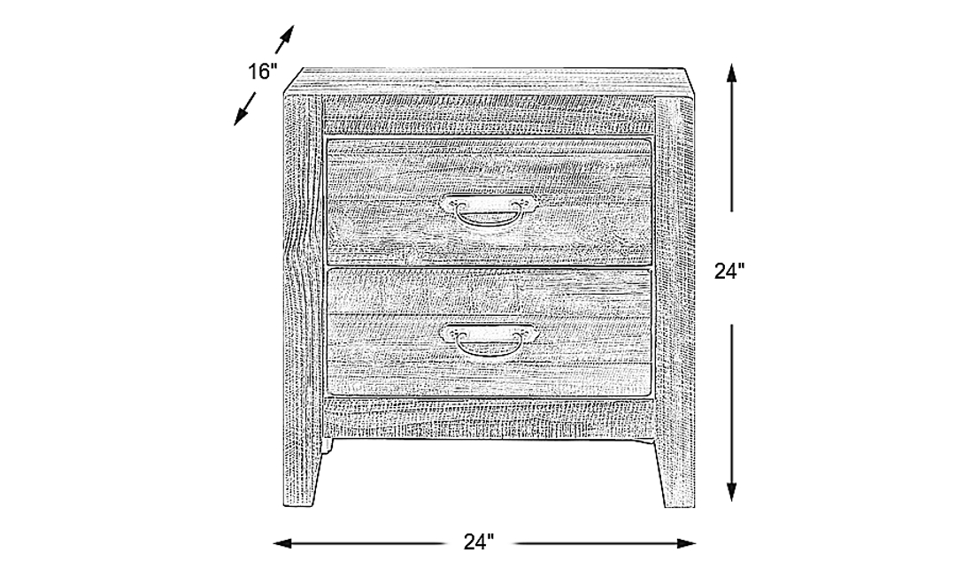 Palm Grove Brown Nightstand