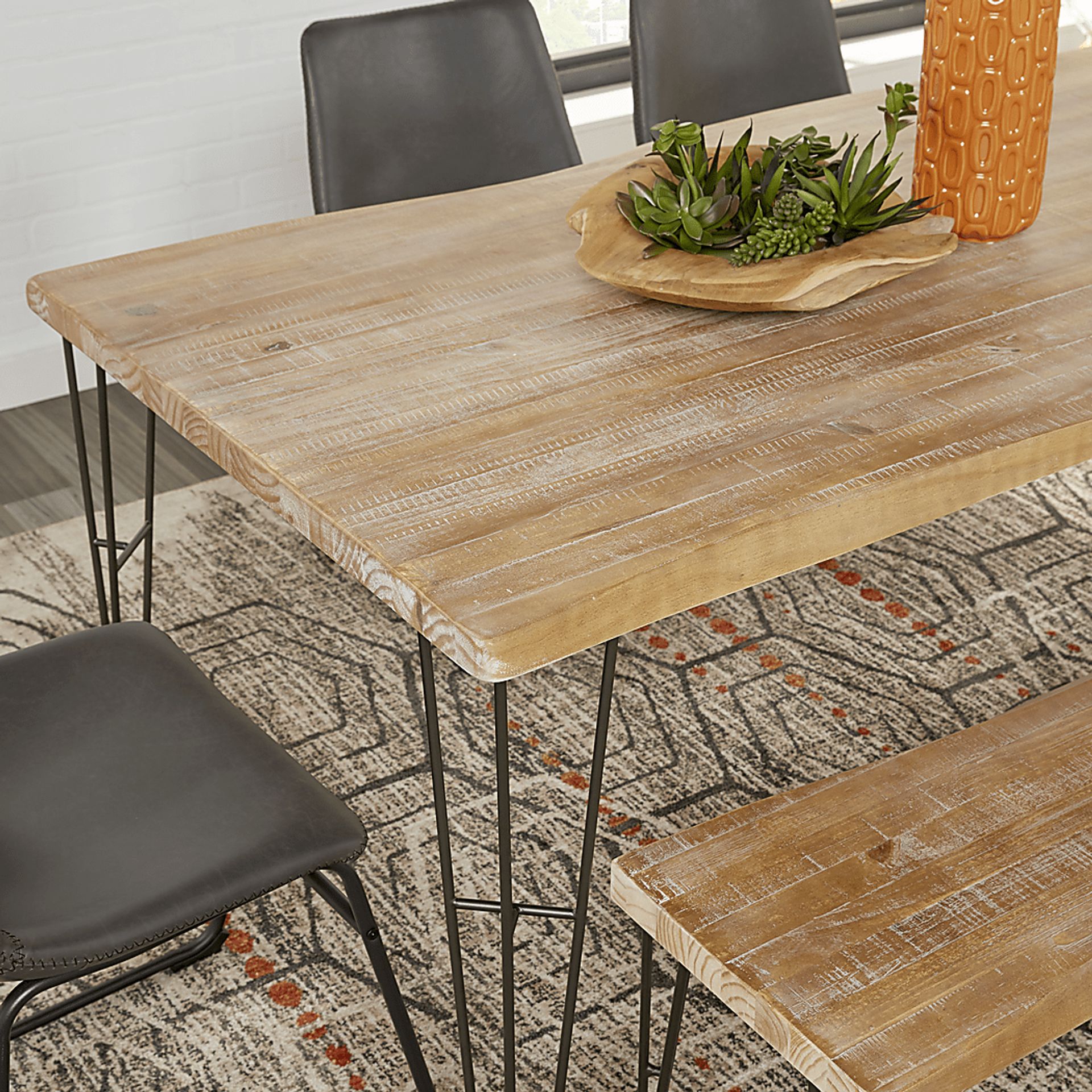 Palm Grove Brown 5 Pc Rectangle Dining Room with Brown Chairs - Image 4