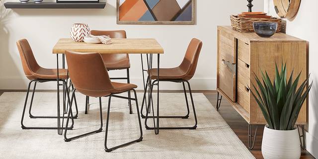 Palm Grove Brown 5 Pc Square Dining Room with Brown Chairs - Thumbnail - Image 1