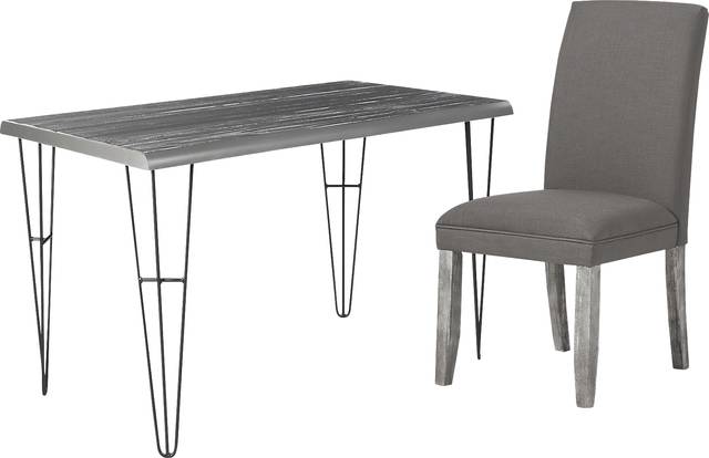 Palm Grove Gray Desk with Gray Chair - Thumbnail - Image 1