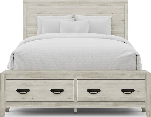 Palm Grove White 3 Pc Queen Storage Bed - Thumbnail - Image 2
