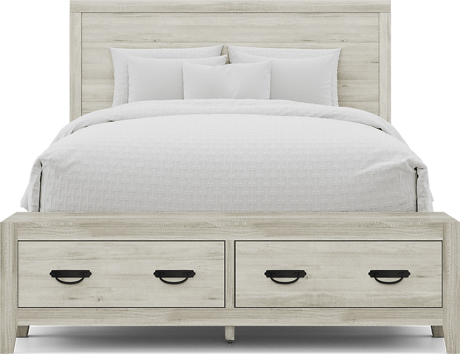 Palm Grove White 3 Pc Queen Storage Bed - Image 2