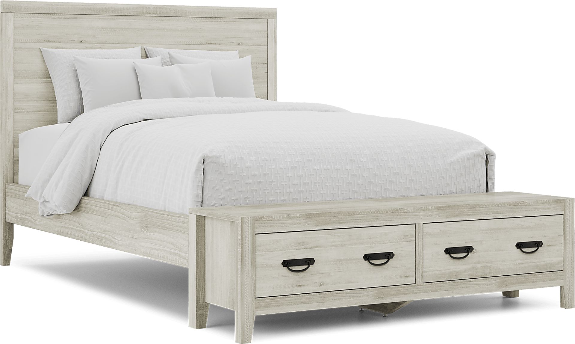 Palm Grove White 3 Pc Queen Storage Bed - Image 1