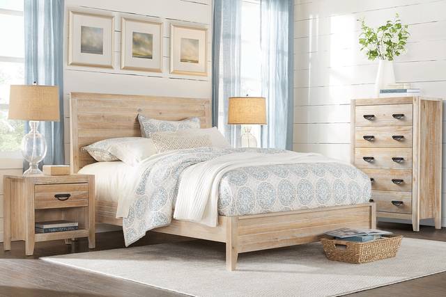 Palm Grove Toffee 5 Pc Queen Panel Bedroom - Thumbnail - Image 1