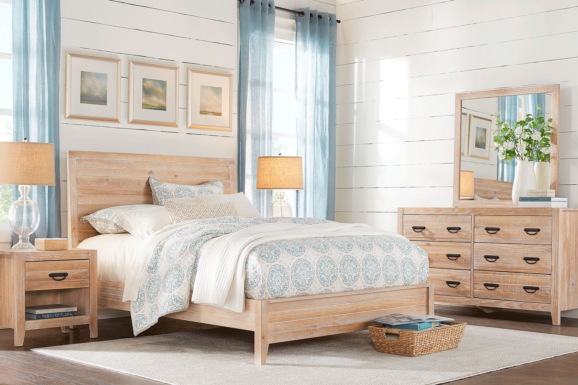 Palm Grove Toffee 7 Pc King Panel Bedroom - Image 1