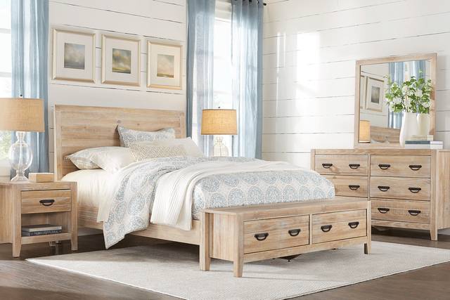 Palm Grove Taffy 3 Pc Queen Storage Bed - Thumbnail - Image 2