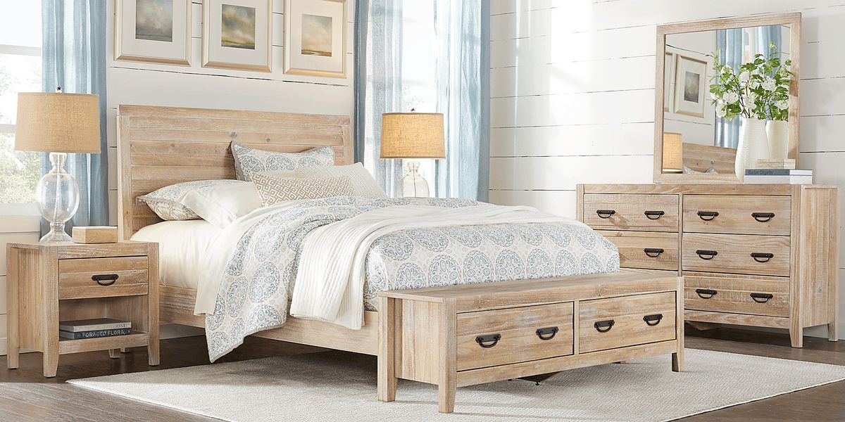 Palm Grove Taffy Light Wood Open Nightstand Rooms to Go