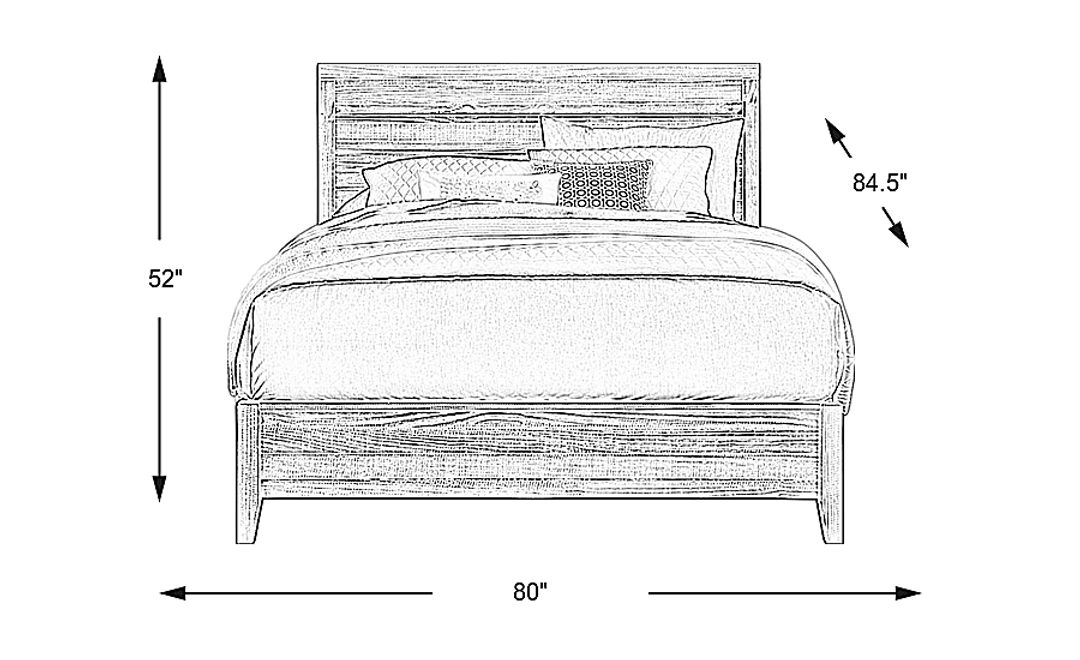 Palm Grove Toffee 3 Pc King Panel Bed