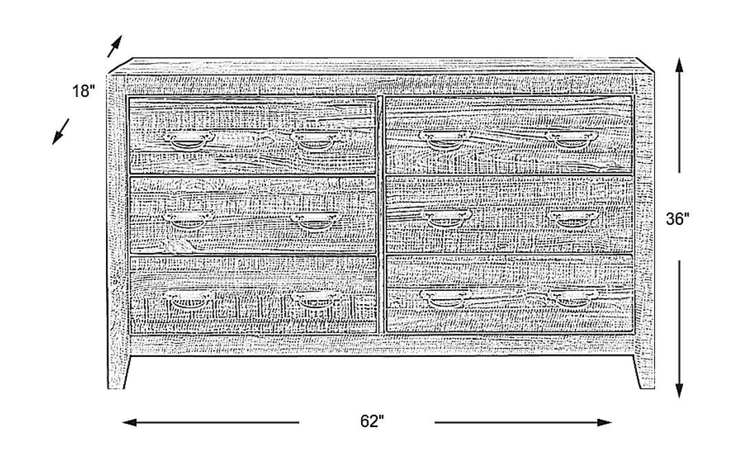 Palm Grove Taffy Dresser