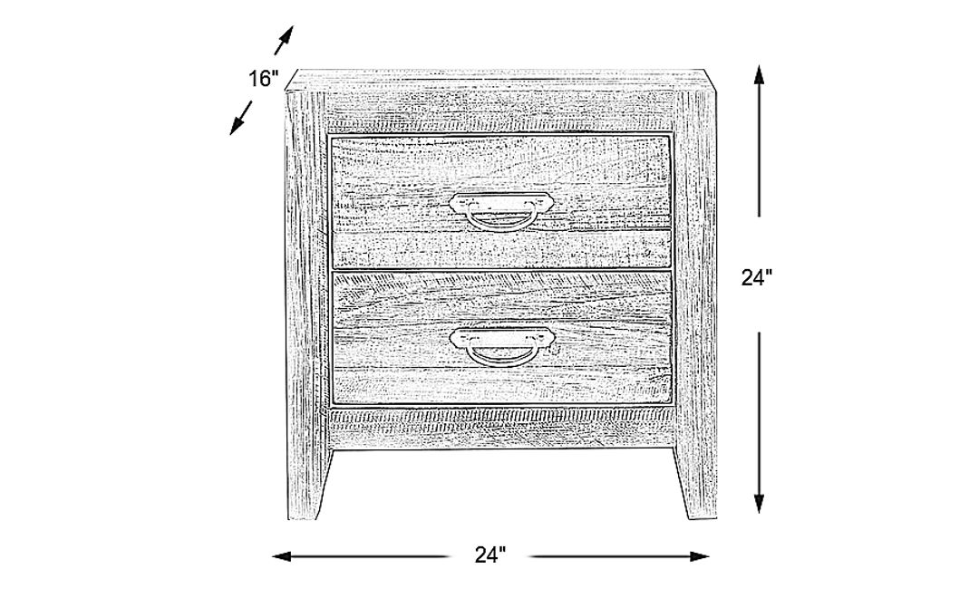 Palm Grove Taffy Nightstand
