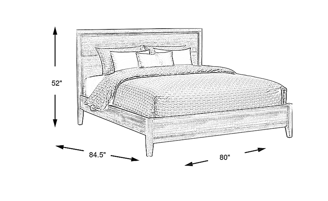 Palm Grove White 3 Pc King Panel Bed