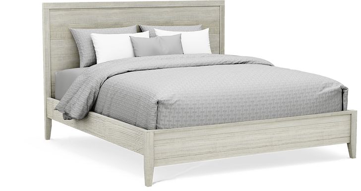 Palm Grove White 3 Pc King Panel Bed