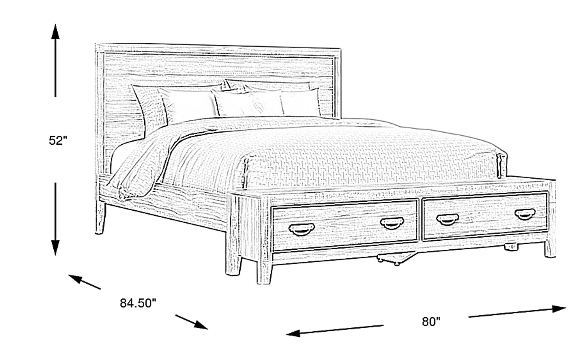 Palm Grove White Colors,White 3 Pc King Storage Bed | Rooms to Go