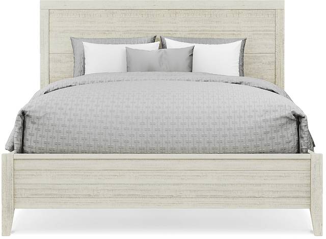 Palm Grove White 3 Pc Queen Panel Bed - Thumbnail - Image 3