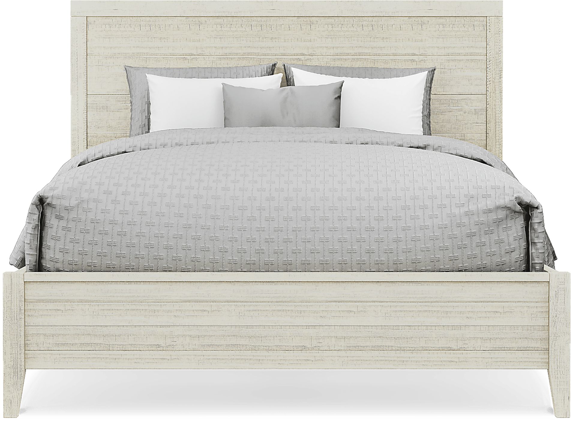 Palm Grove White 3 Pc Queen Panel Bed - Image 3