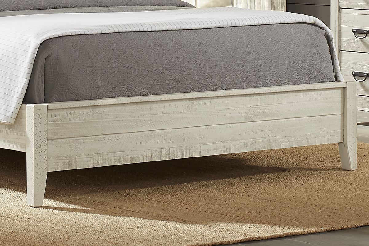 Palm Grove 7 Pc White Colors,White Queen Bedroom Set With Mirror, 3 Pc