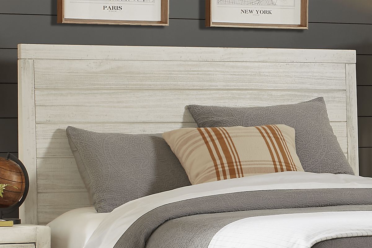 Palm Grove 7 Pc White Colors,White Queen Bedroom Set With Mirror, 3 Pc