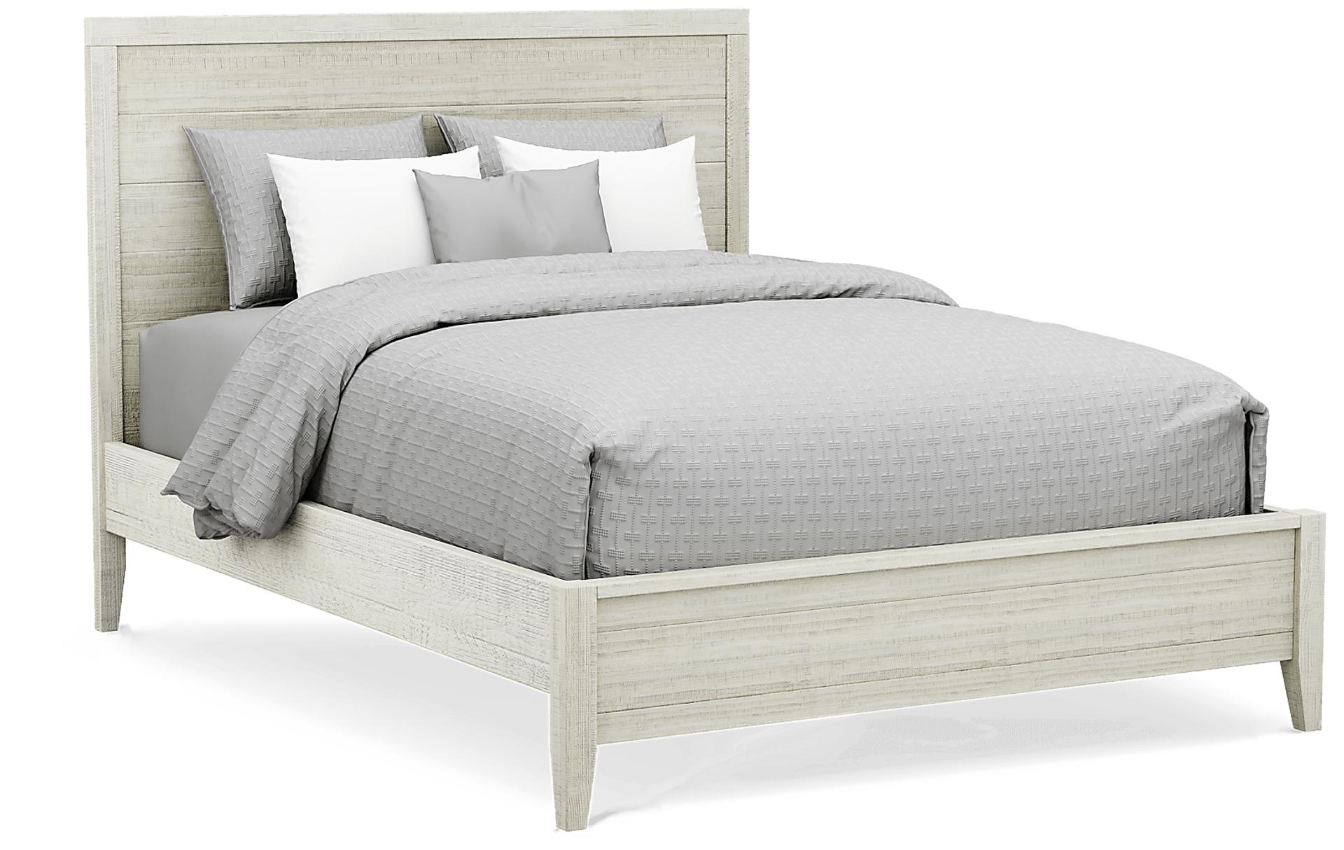 Palm Grove White 3 Pc Queen Panel Bed