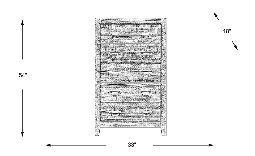 Palm Grove White Chest