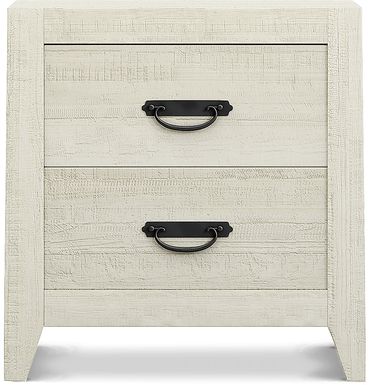 Palm Grove White Nightstand