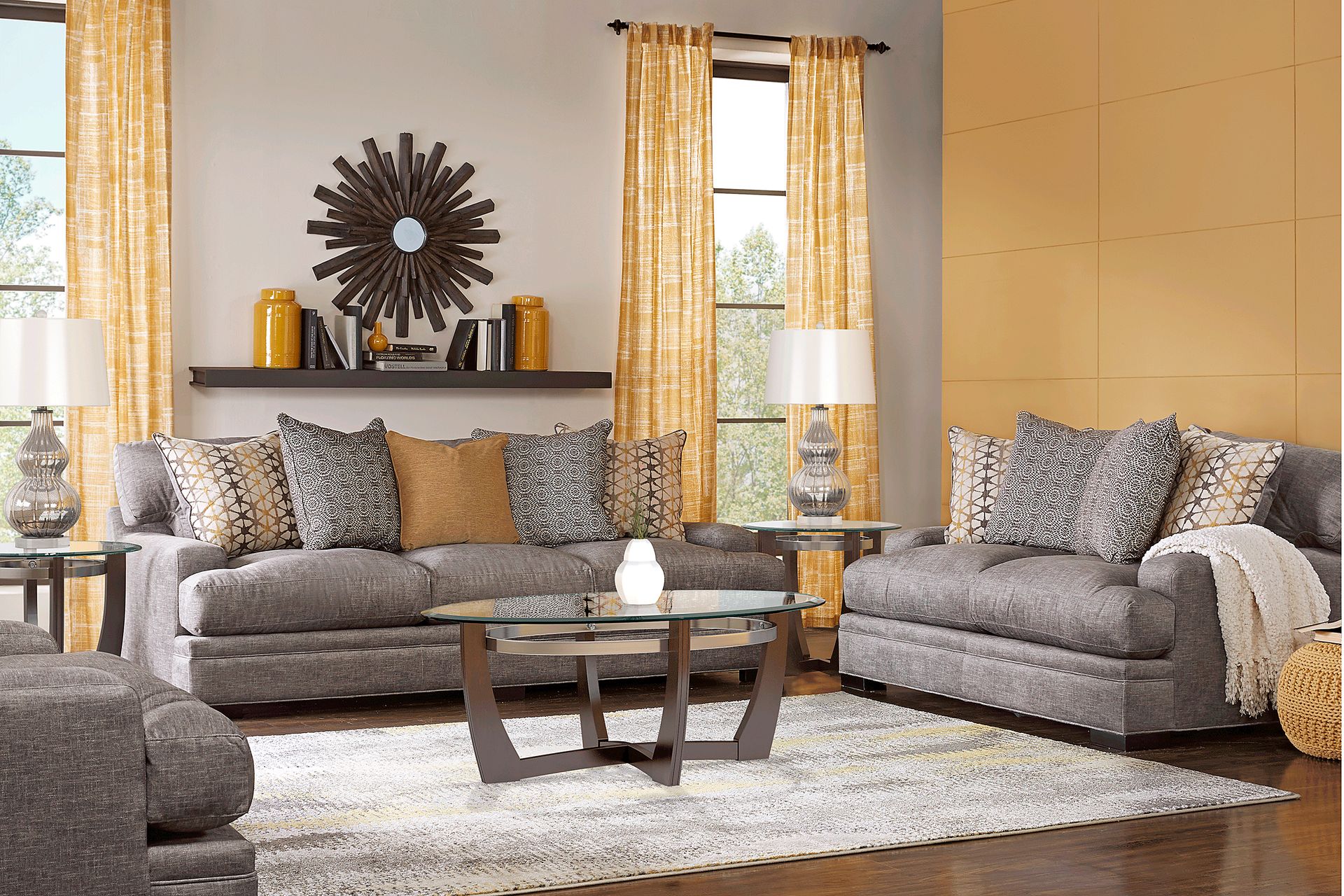 Palm Springs Silver 7 Pc Living Room - Image 1