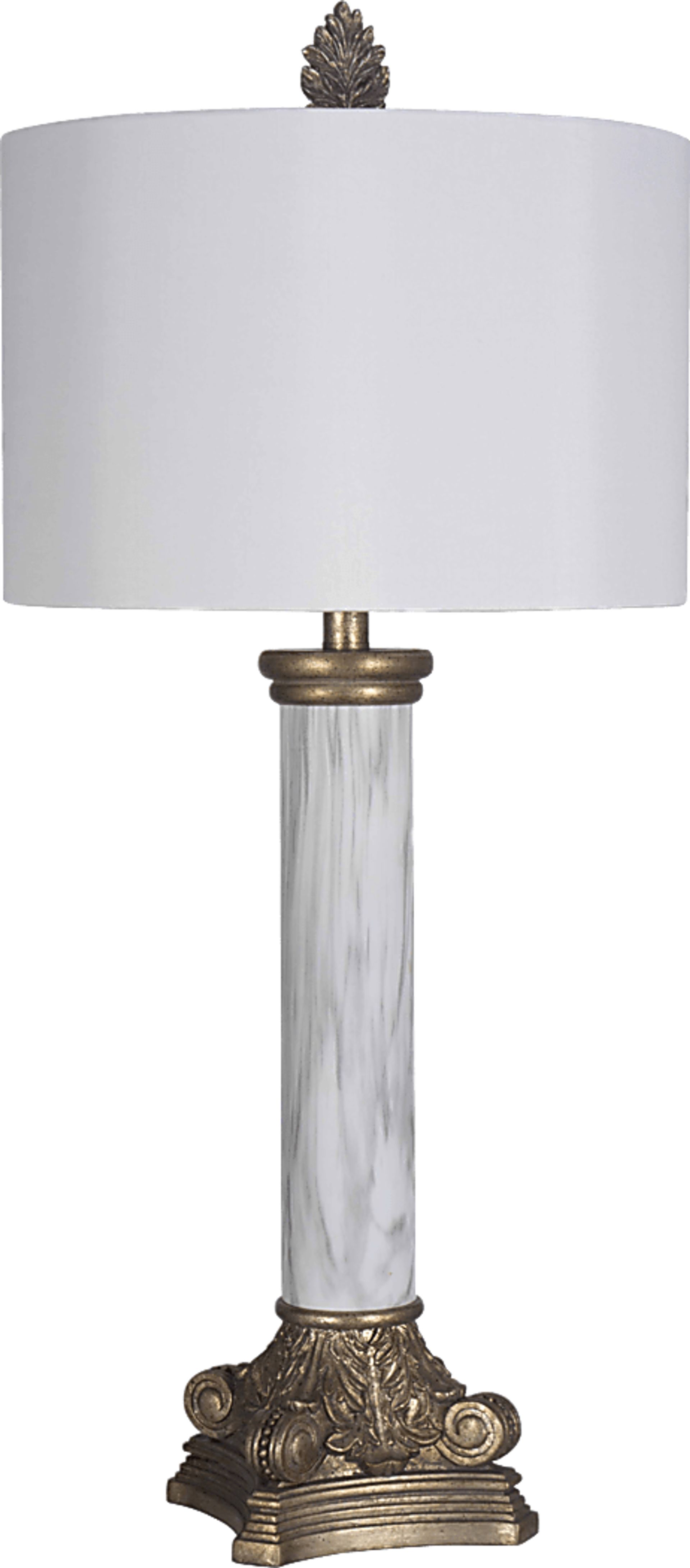 Palm Trace White  Lamp - Image 1