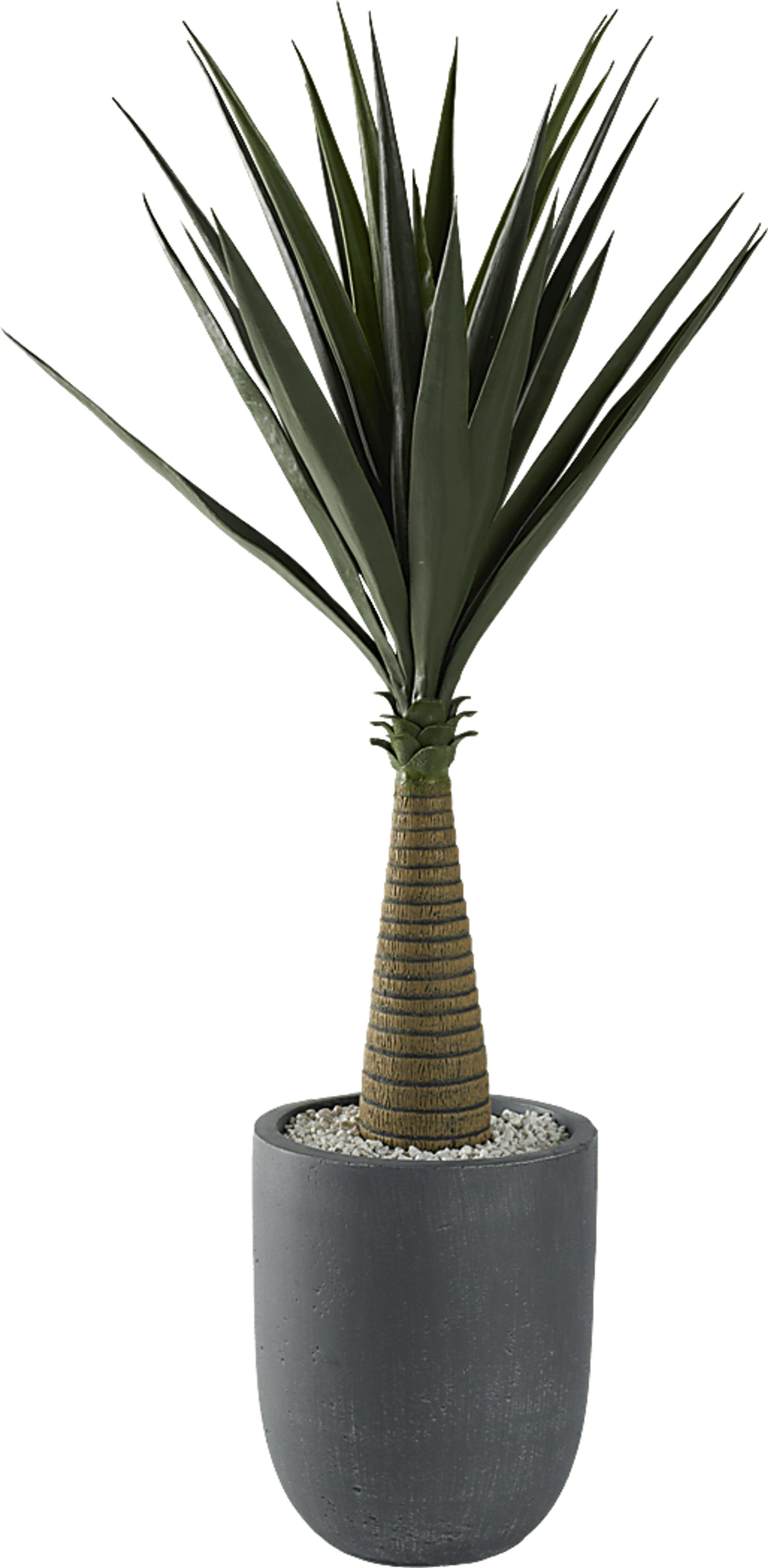 Palmdale Green 48 in. Artificial Sisal Tree in Gray Planter - Image 1